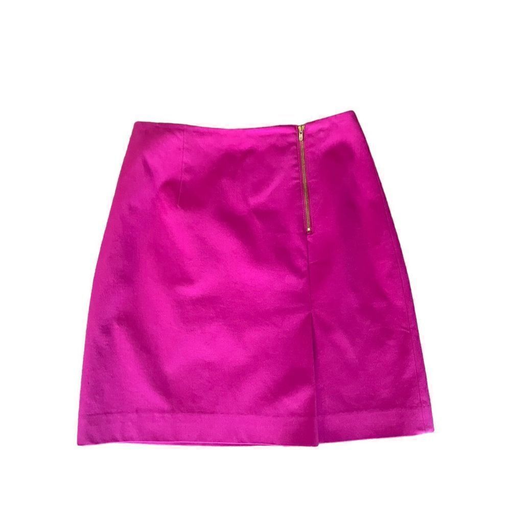 Lilly Pulitzer Fuchsia Pink Zip Pleat Detail Skirt Sz 2​​​​​